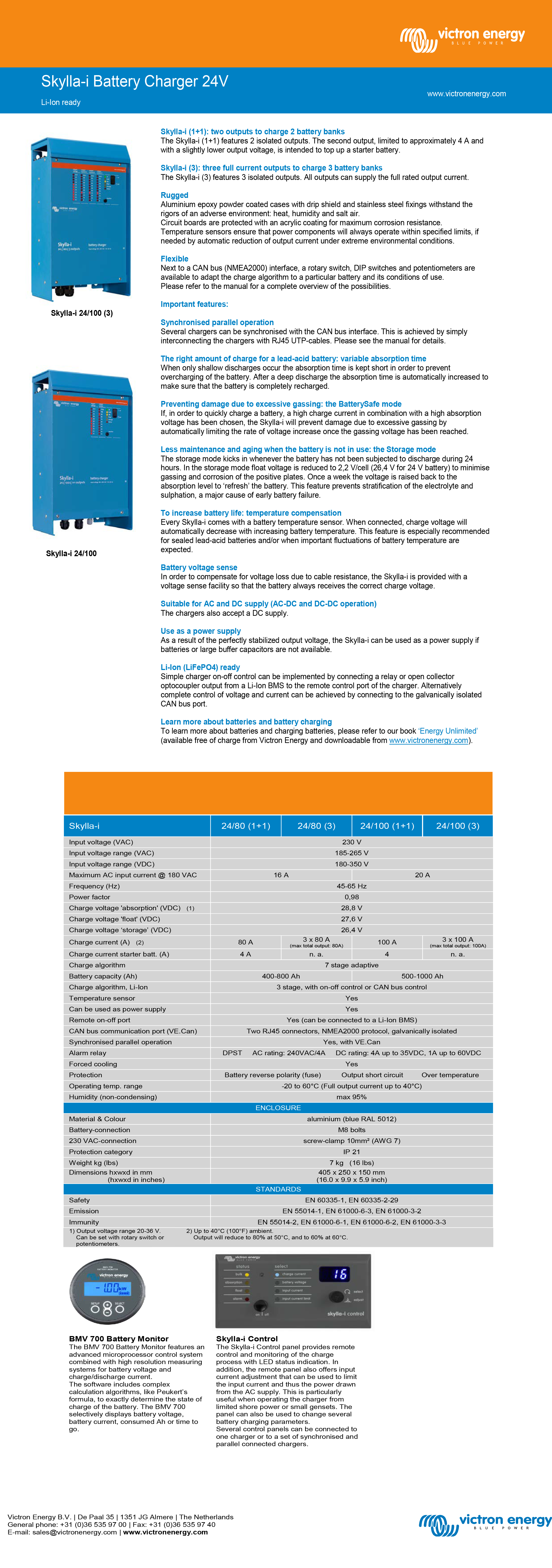 Victron Skylla-i 24V/80A (3) Akü Şarj Aleti