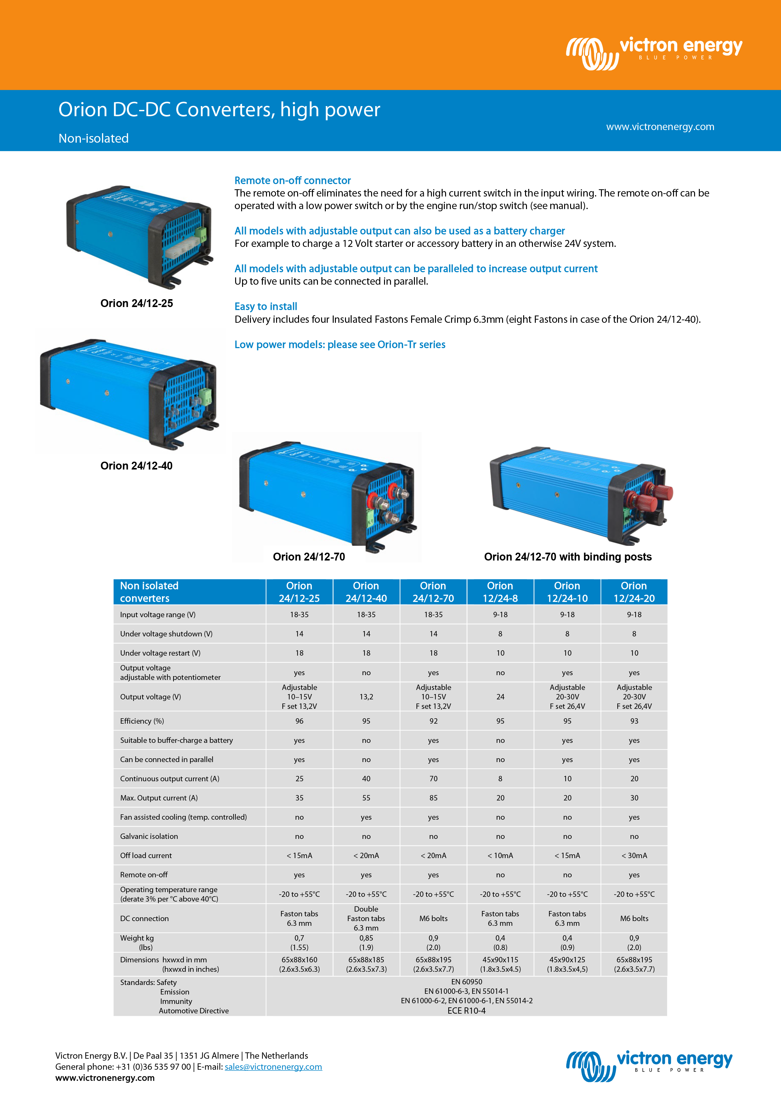 Victron Orion 12/24-8 DC-DC Converter